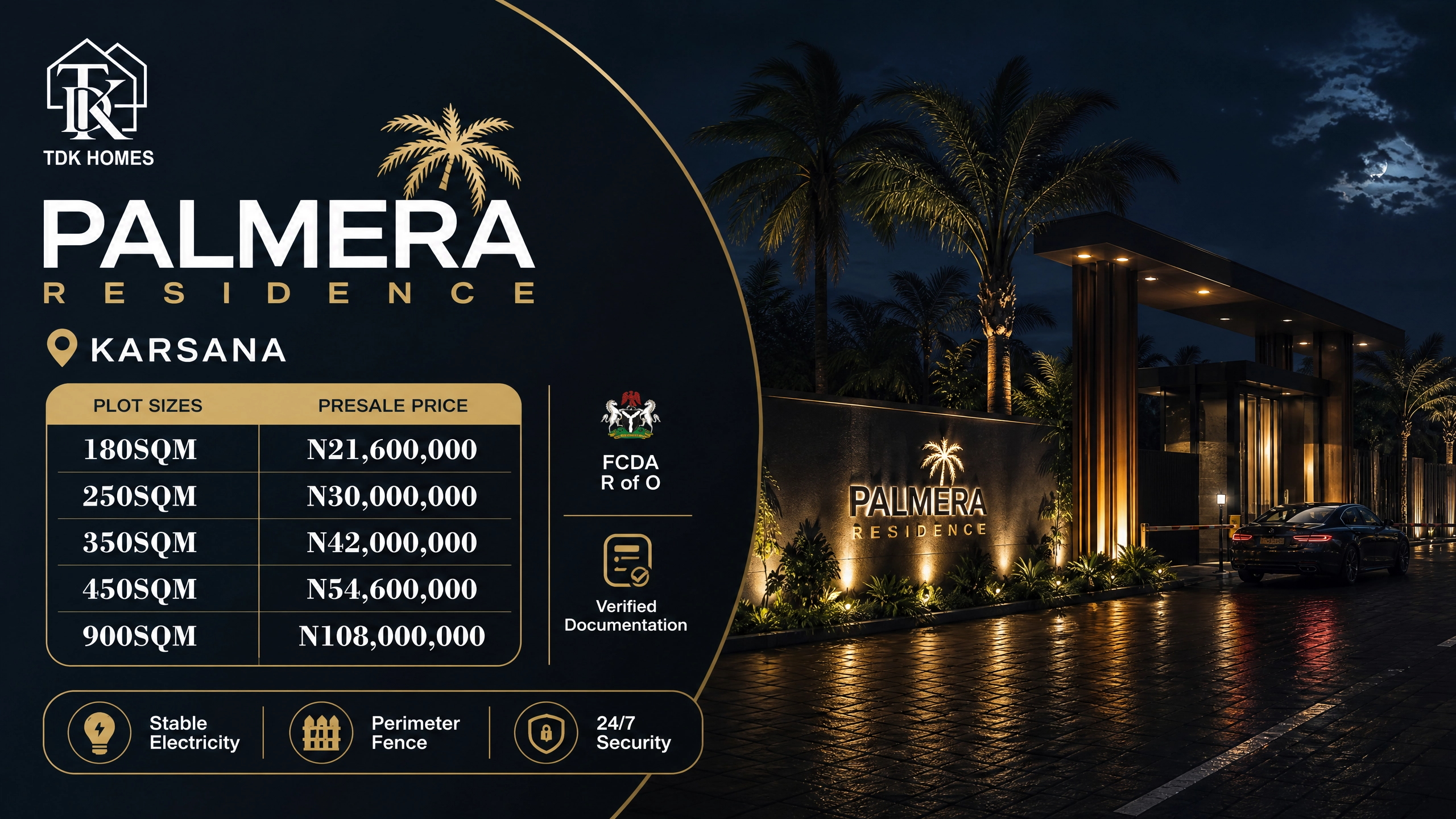 Palmera Residence — Premium Plots in Karsana, FCT Abuja