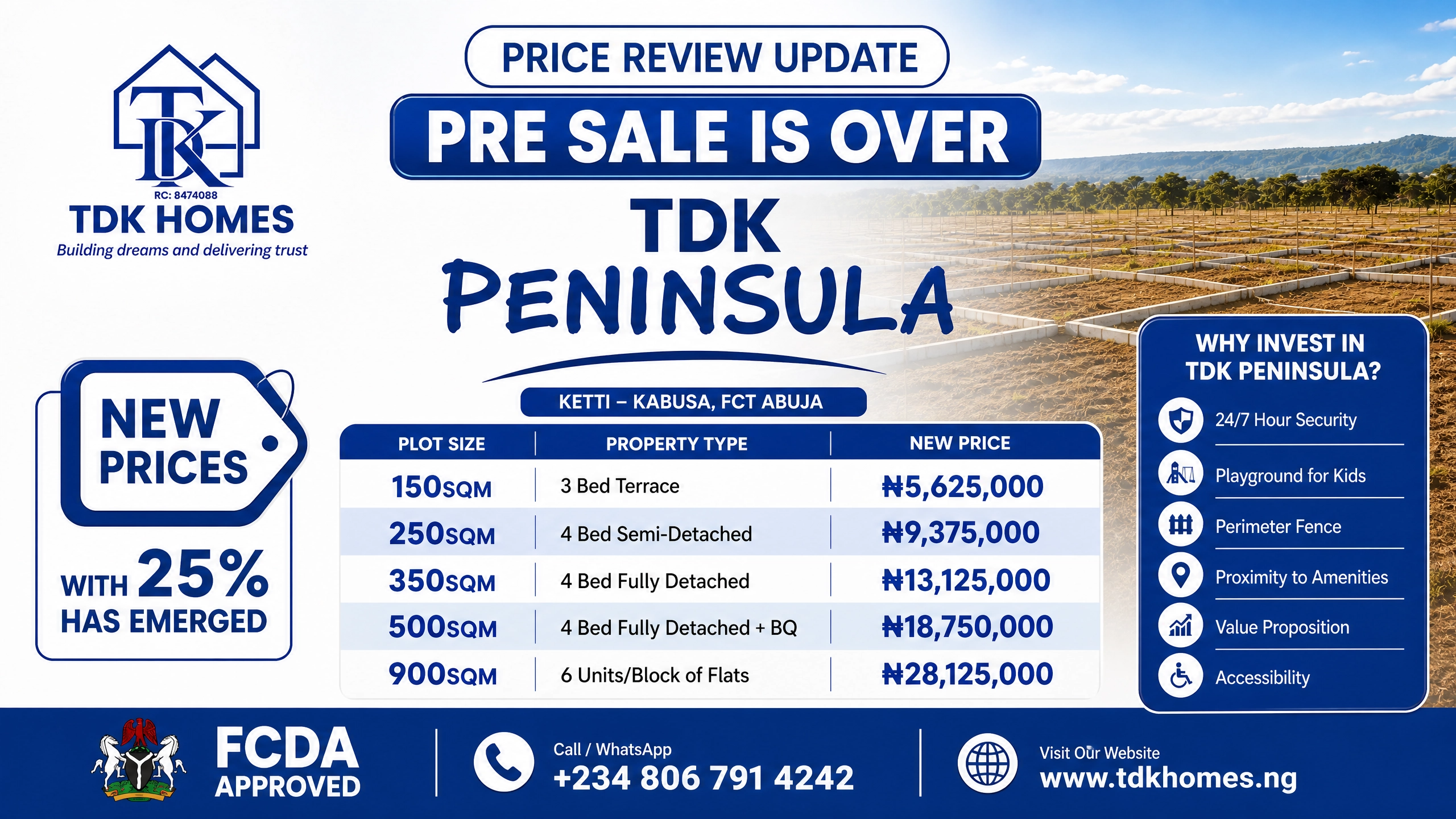 Peninsula — Residential Plots in Ketti, Kabusa, FCT Abuja
